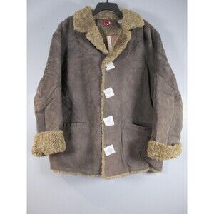 Vintage 1990s Marlboro Country Store Suede Sherpa Rancher Jacket - Size XL
